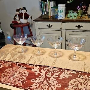 Fostoria Sherbet Stem/ Champagne Glasses. Pearl. Iridescent.